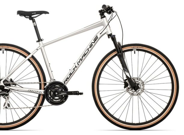 Bicykel Rock Machine Crossride 300 Gloss Silver/Black 2022