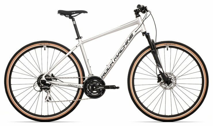 Bicykel Rock Machine Crossride 300 Gloss Silver/Black 2022