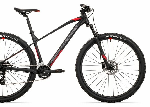 Bicykel Rock Machine Manhattan 70-29 Matte Black/Dark Grey/Dark Red 2022