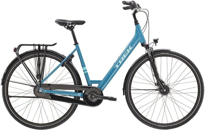 Bicykel Trek District 1 Equipped Lowstep Teal 2023