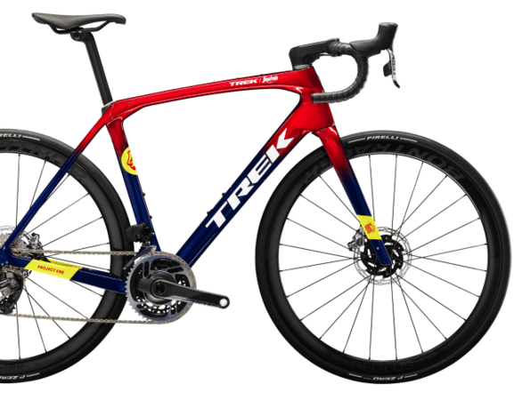 Bicykel Trek Domane SLR 9 AXS Gen 4 Team Replica:Metallic Red Smoke to Blue Smoke Fade 2024