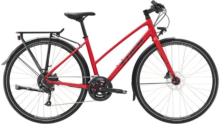 Bicykel Trek FX 2 Disc Equipped Stagger Satin Viper Red 2023