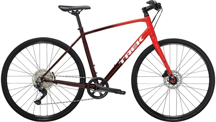 Bicykel Trek FX 3 Disc Viper Red to Cobra Blood Fade 2023
