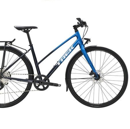 Bicykel Trek FX 3 Disc Equipped Stagger Alpine Blue to Deep Dark Blue Fade 2023