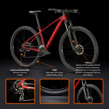 Bicykel Trek Marlin 4 Gen 2 Crimson 2025