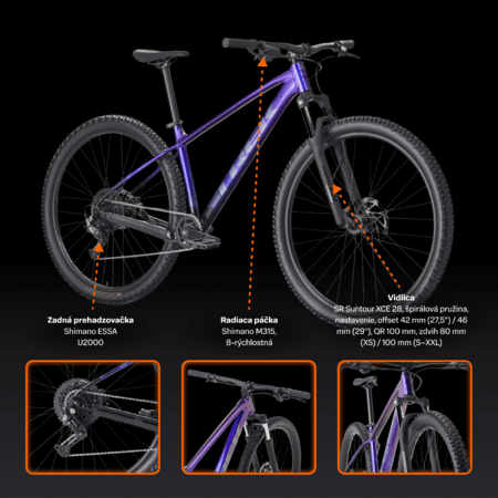 Bicykel Trek Marlin 4 Gen 3 Purple Flip/Black Fade 2026