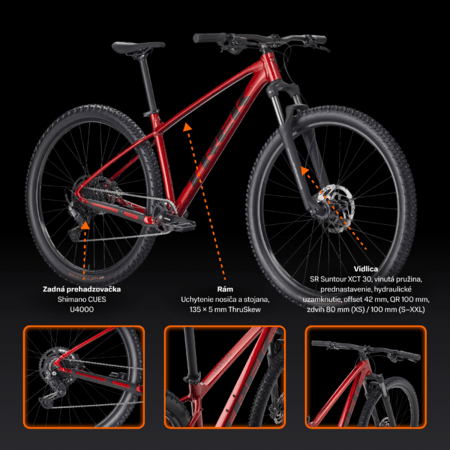 Bicykel Trek Marlin 5 Gen 3 Fury Red 2026