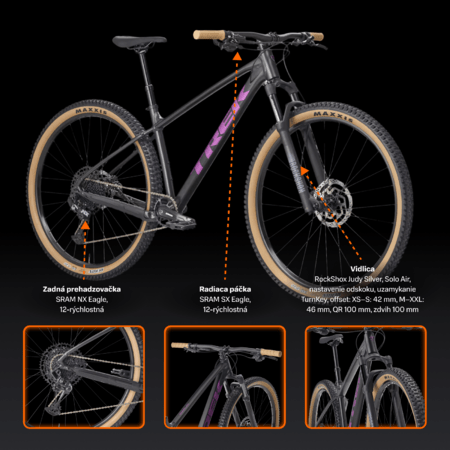 Bicykel Trek Marlin 7 Gen 3 Matte Dark Web/Clear Gloss Splatter 2026