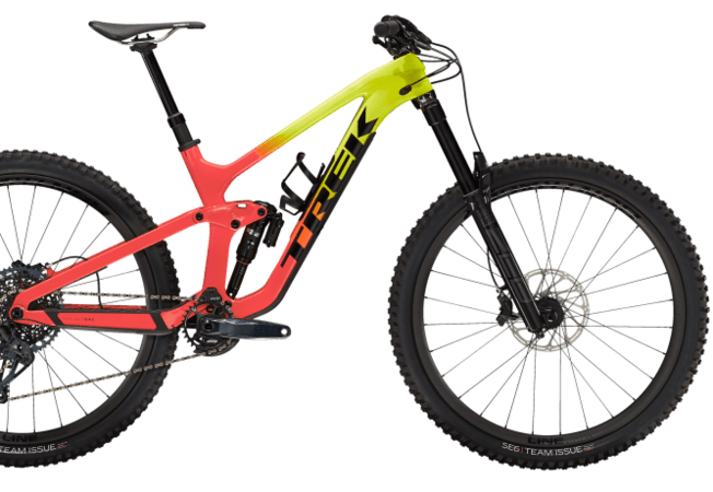 Bicykel Trek Slash 9.8 GX Gen 5 Radioactive Coral to Yellow Fade 2022