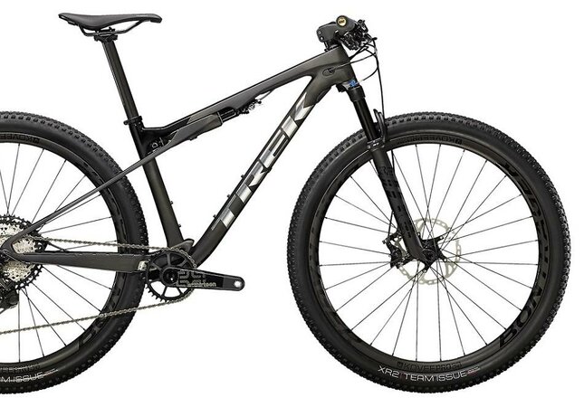 Bicykel Trek Supercaliber 9.8 XT Matte Raw Carbon/Gloss Trek Black 2022