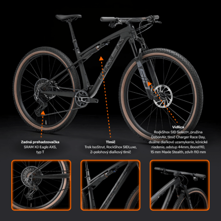 Bicykel Trek Supercaliber SLR 9.8 X0 AXS T-Type Gen 2 Deep Smoke 2025