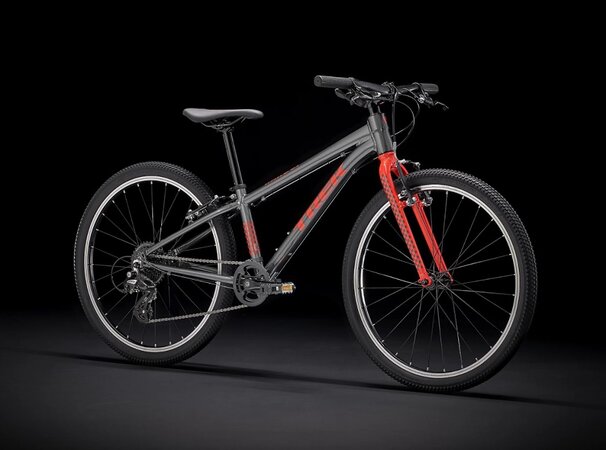 Bicykel Trek Wahoo 24 Lithium Grey/Radioactive Red 2022