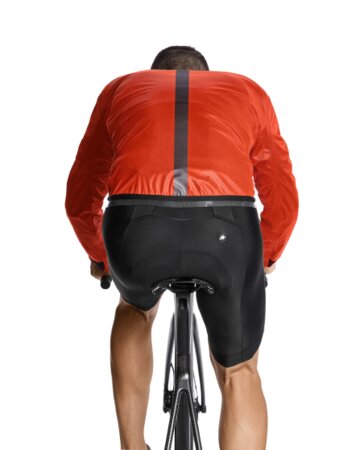Cyklistická bunda Assos EQUIPE RS Rain Jacket TARGA Propeller Orange