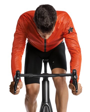 Cyklistická bunda Assos EQUIPE RS Rain Jacket TARGA Propeller Orange