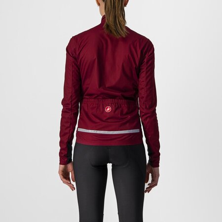 Cyklistická bunda Castelli Go W Jacket Bordeaux/Brilliant Pink