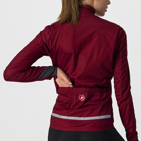 Cyklistická bunda Castelli Go W Jacket Bordeaux/Brilliant Pink