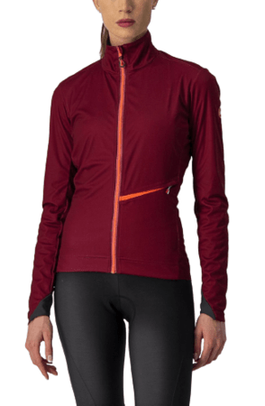 Cyklistická bunda Castelli Go W Jacket Bordeaux/Brilliant Pink
