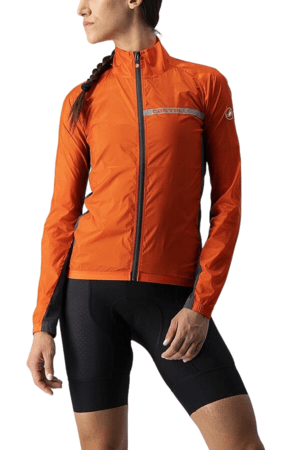 Dámska bunda Castelli Squadra Stretch W Jacket Fiery red/Dark gray