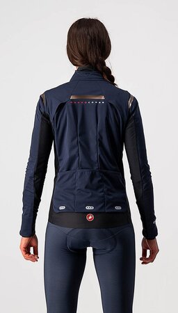 Dámska bunda Castelli Alpha RoS 2 W Savile Blue/Bronze-Silver gray
