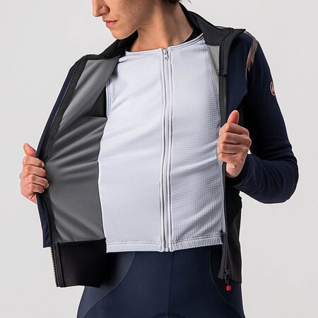 Dámska bunda Castelli Alpha RoS 2 W Savile Blue/Bronze-Silver gray