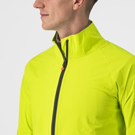 Pánska bunda Castelli Emergency 2 Rain Jacket Electric Lime