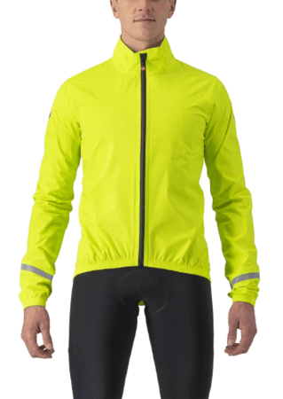 Pánska bunda Castelli Emergency 2 Rain Jacket Electric Lime