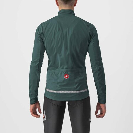 Pánska bunda Castelli Go Jacket Rover Green/Red Orange