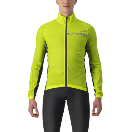 Pánska Bunda Castelli Squadra Stretch Electric lime/Dark gray