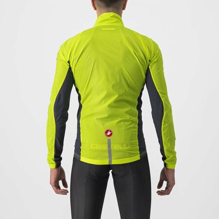Pánska Bunda Castelli Squadra Stretch Electric lime/Dark gray