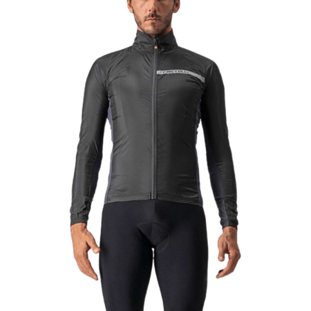 Pánska Bunda Castelli Squadra Stretch Light black/Dark gray