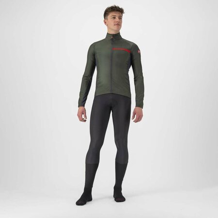 Pánska Bunda Castelli Squadra Stretch Military Green/Dark gray