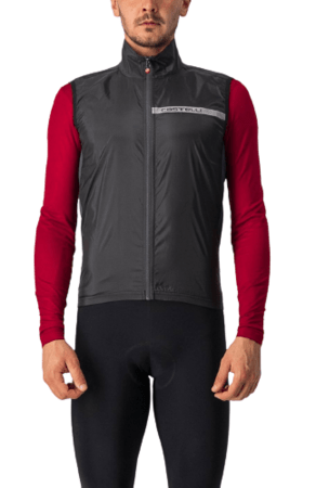 Pánska vesta Castelli Squarda Stretch Vest Light Black/Dark Gray