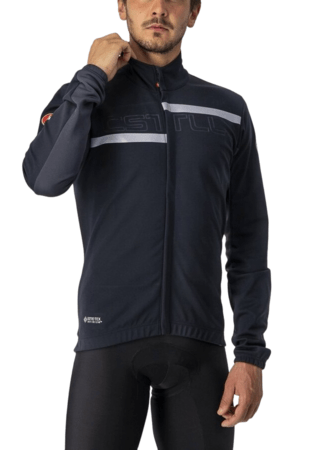 Pánska bunda Castelli Transition 2 jacket Light Black/ Dark Gray/Silver