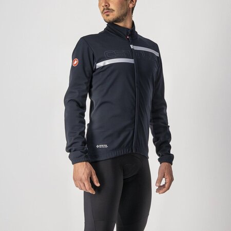 Pánska bunda Castelli Transition 2 jacket Light Black/ Dark Gray/Silver