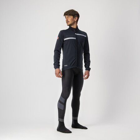 Pánska bunda Castelli Transition 2 jacket Light Black/ Dark Gray/Silver