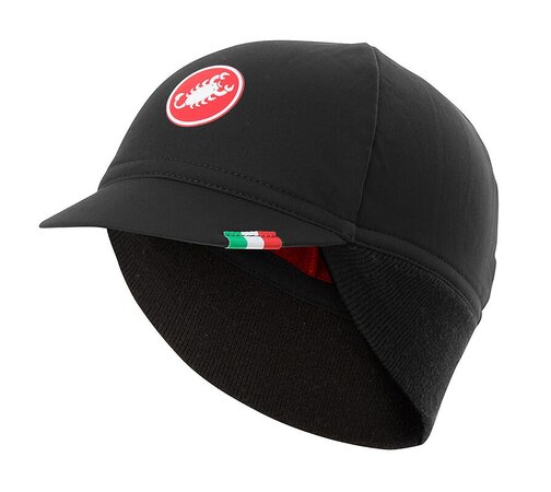 Cyklistická čiapka Castelli Difesa Thermal Cap Black/Red