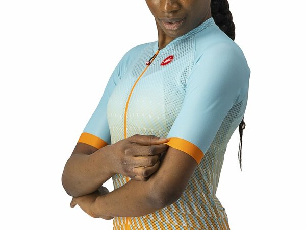 Dámsky dres Castelli Climber's 2.0 W Jersey Sky-light/Orange