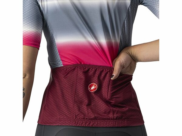 Dámsky dres Castelli Dolce Jersey Steel Blue/Bordeaux