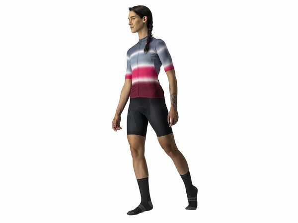 Dámsky dres Castelli Dolce Jersey Steel Blue/Bordeaux