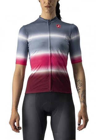 Dámsky dres Castelli Dolce Jersey Steel Blue/Bordeaux