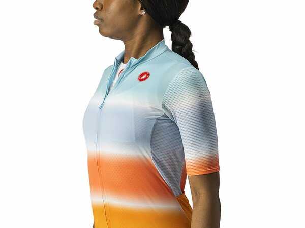 Dámsky dres Castelli Dolce Jersey Steel Blue/Orange