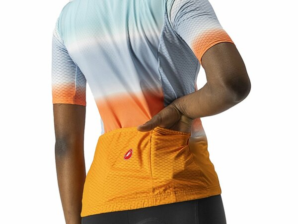 Dámsky dres Castelli Dolce Jersey Steel Blue/Orange