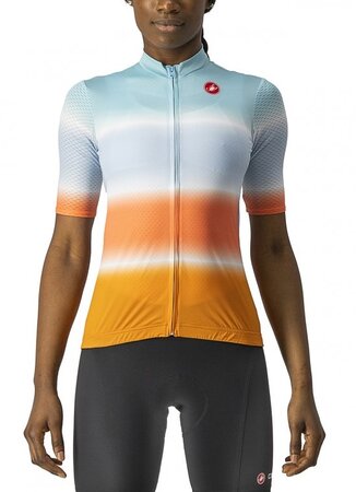 Dámsky dres Castelli Dolce Jersey Steel Blue/Orange