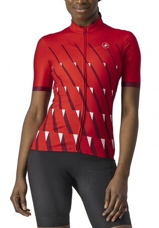 Dámsky dres Castelli Pendio Jersey Red/Bordeaux