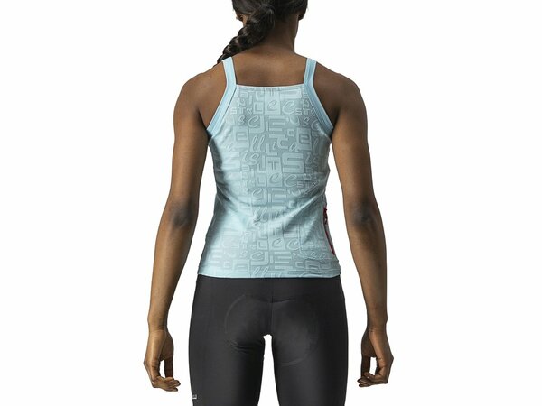 Dámsky dres Castelli Promessa Jacquard Bavette Light Blue