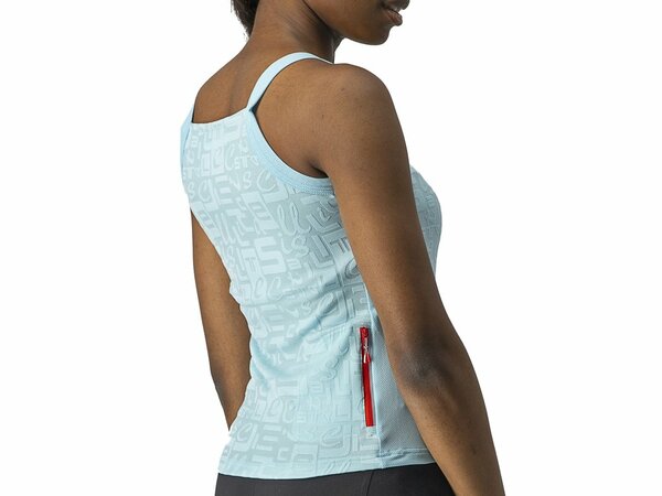 Dámsky dres Castelli Promessa Jacquard Bavette Light Blue