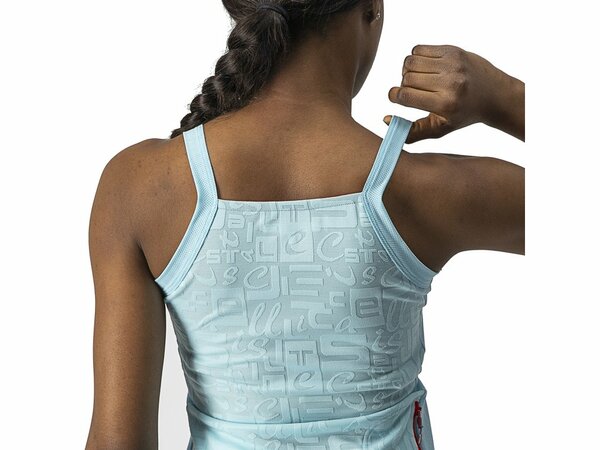 Dámsky dres Castelli Promessa Jacquard Bavette Light Blue