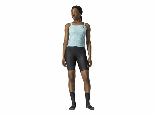 Dámsky dres Castelli Promessa Jacquard Bavette Light Blue