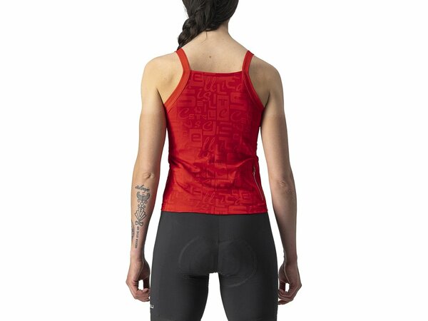 Dámsky dres Castelli Promessa Jacquard Bavette Red