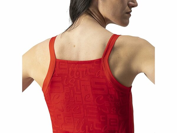Dámsky dres Castelli Promessa Jacquard Bavette Red